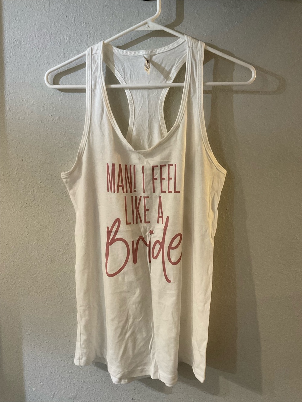White Racerback Bride Graphic Muscle Tee